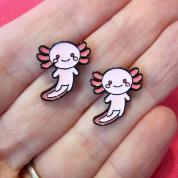 Axolotl Earrings~Hypoallergenic - Picture 4 of 4